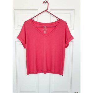 C&C California pink V-neck cropped tee women’s‎